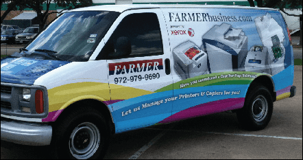 Van Wraps with a white van in Lewisville