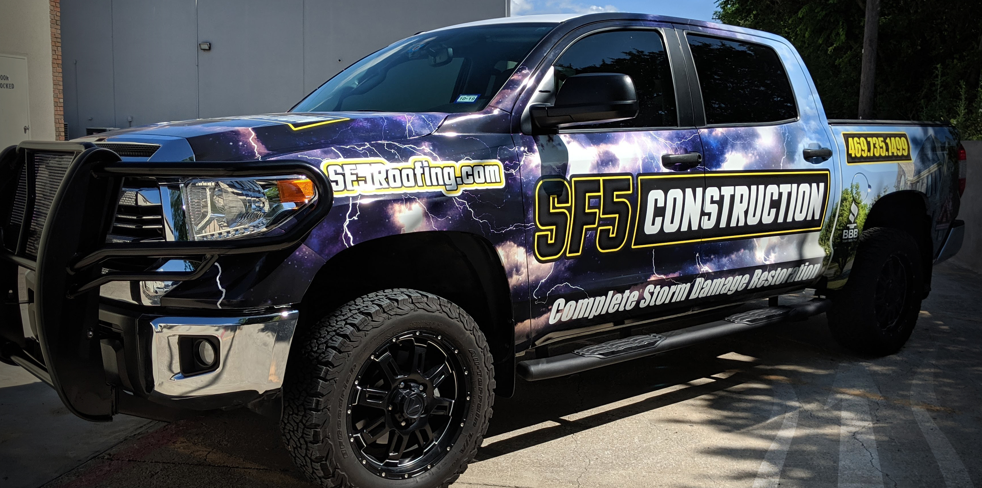 Work Promotional truck with truck graphics in Carrollton